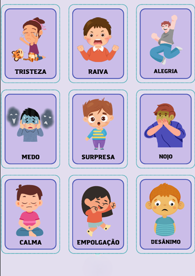 Cards de emoções parte 1